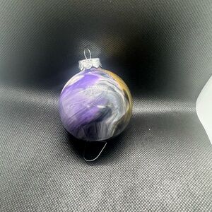 Purple and Gold Swirl Ornament